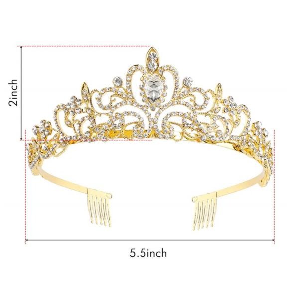 Sparkling Crystal Queen Crowns & Tiaras for Women & Girls - Picture 2 of 7